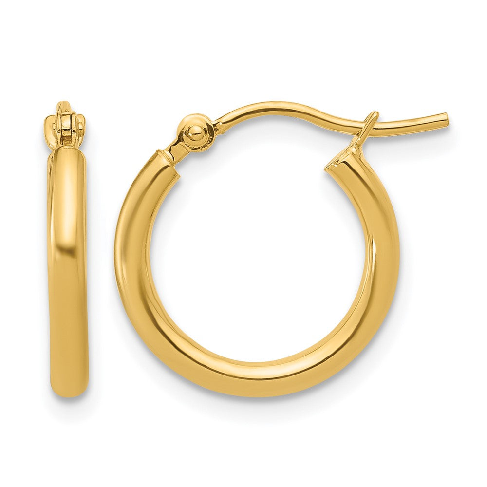 10K Polished Hinged Hoop Earrings
