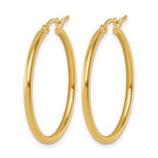 10K Polished Hinged Hoop Earrings