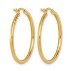 10K Polished Hinged Hoop Earrings