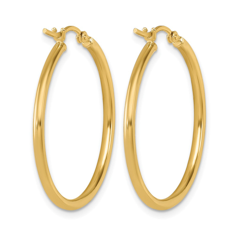 10K Polished Hinged Hoop Earrings
