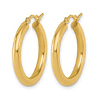 10K Polished Hinged Hoop Earrings