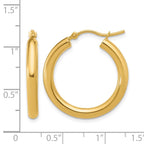 10K Polished Hinged Hoop Earrings