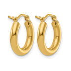 10K Polished Hinged Hoop Earrings