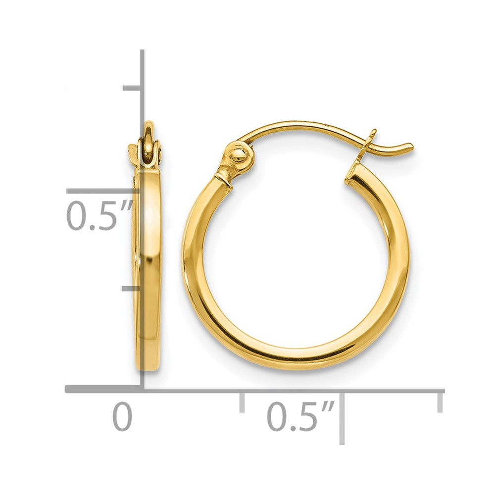 10K Polished Hinged Hoop Earrings