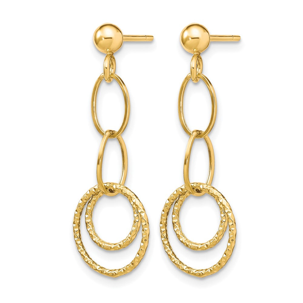10K Post Dangle Earrings