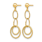 10K Post Dangle Earrings