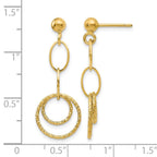 10K Post Dangle Earrings