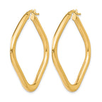 10K Polished Square Hoop Earrings