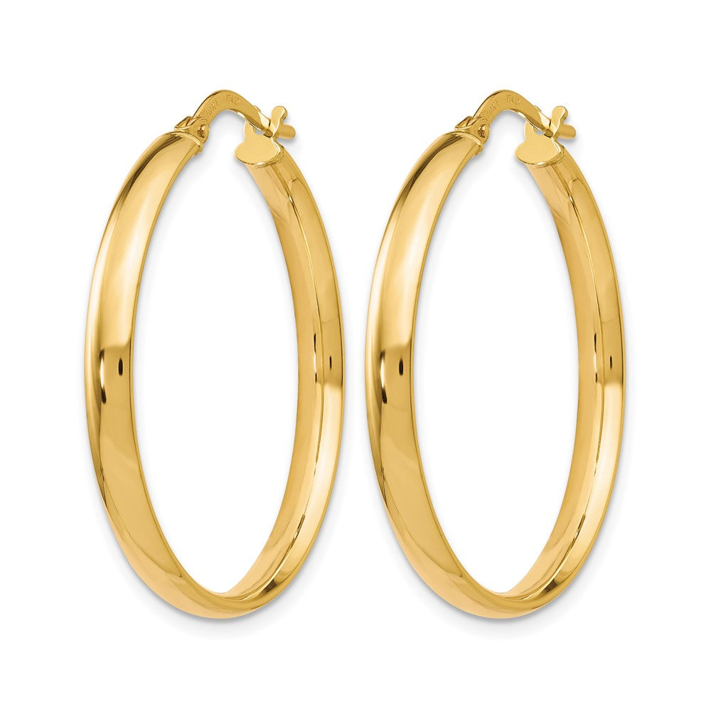 10K Gold Polished Hoop Earrings