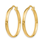 10K Gold Polished Hoop Earrings
