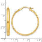 10K Gold Polished Hoop Earrings