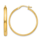 10K Gold Polished Hoop Earrings