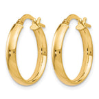 10K Gold Polished Hoop Earrings