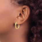 10K Gold Polished Hoop Earrings