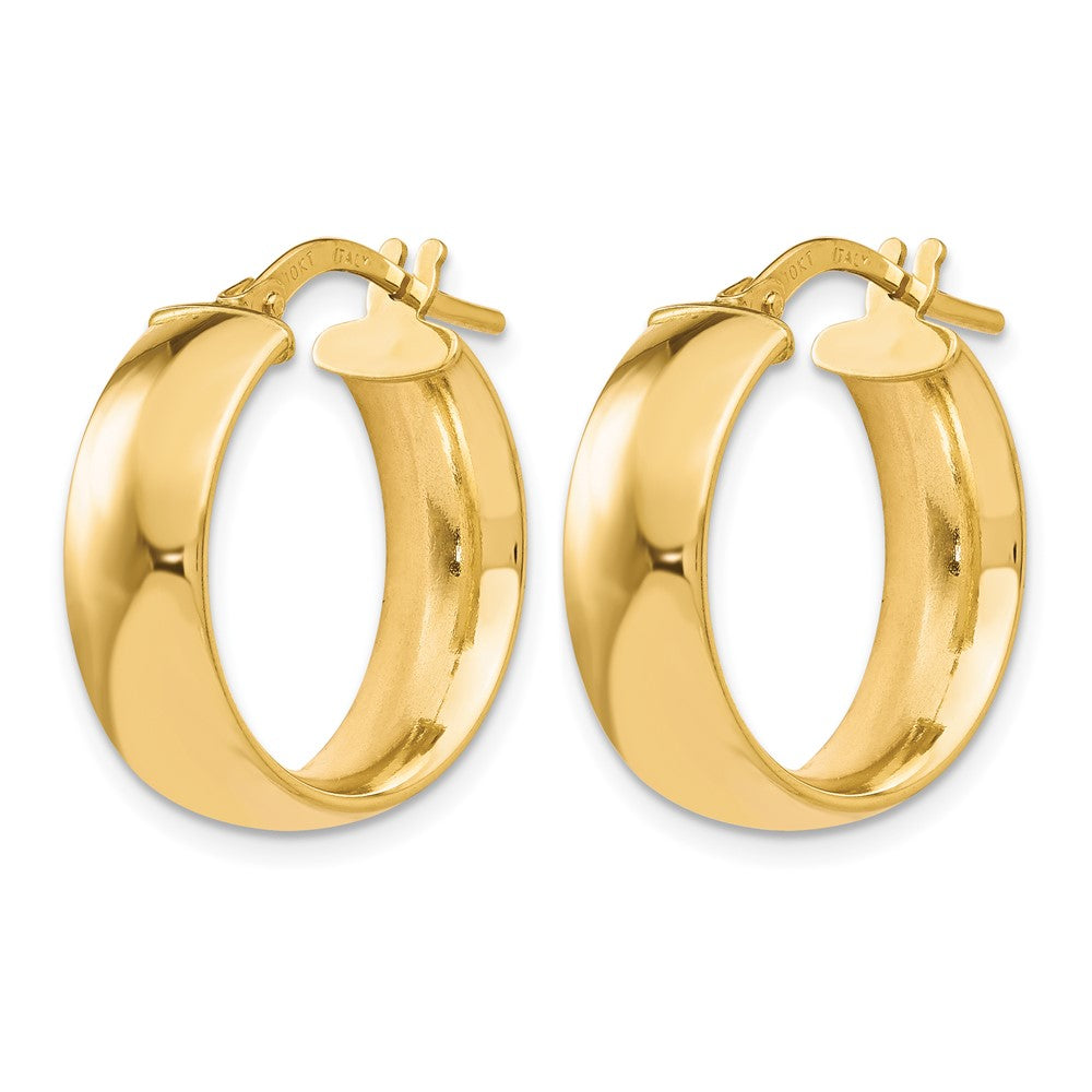 10K Gold Polished Hoop Earrings