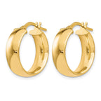10K Gold Polished Hoop Earrings