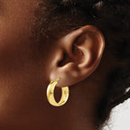 10K Gold Polished Hoop Earrings