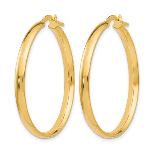 10K Polished Hoop Earrings