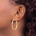 10K Polished Hoop Earrings
