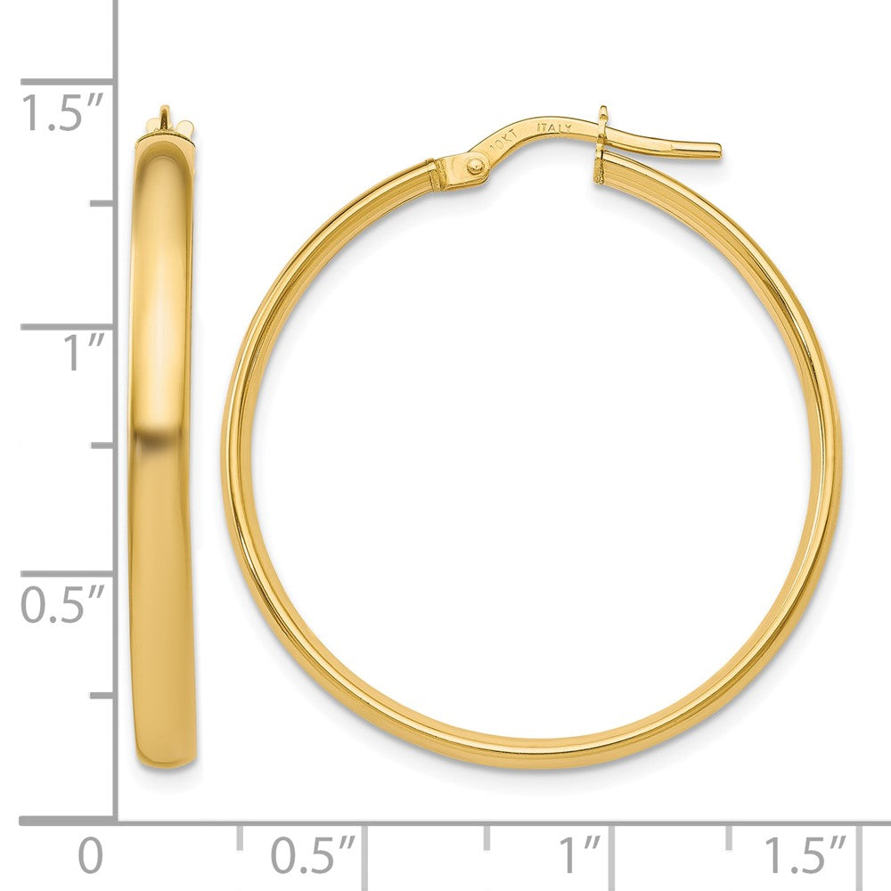 10K Polished Hoop Earrings