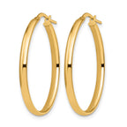 10K Polished Oval Hoop Earrings