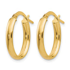 10K Polished Yellow Gold Hoop Earrings