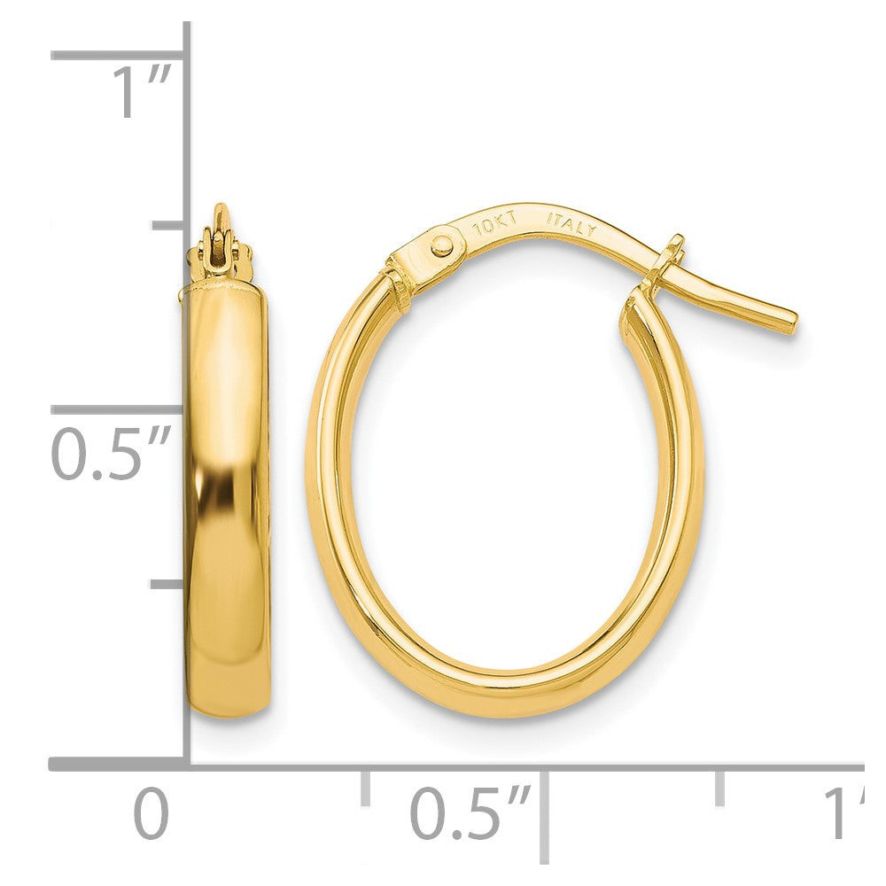 10K Polished Yellow Gold Hoop Earrings