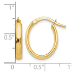 10K Polished Yellow Gold Hoop Earrings