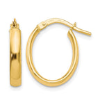 10K Polished Yellow Gold Hoop Earrings