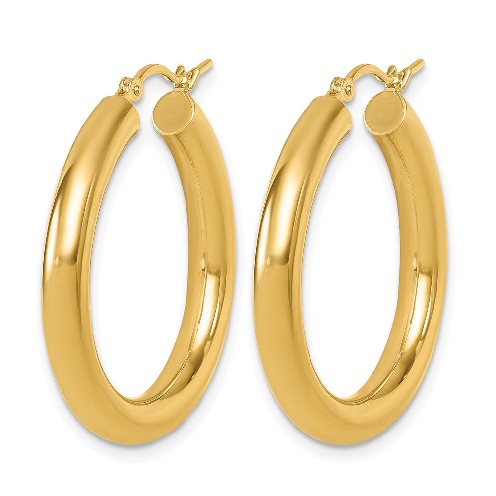 10K Polished Lightweight Hoop Earrings