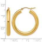 10K Polished Lightweight Hoop Earrings