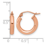10K Rose Gold Polished Hoop Earrings