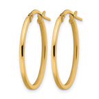 10K Polished Oval Hoop Earrings