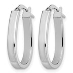 10K White Gold Polished U-Shape Hoop Earrings