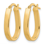 10K Polished U-Shape Hoop Earrings