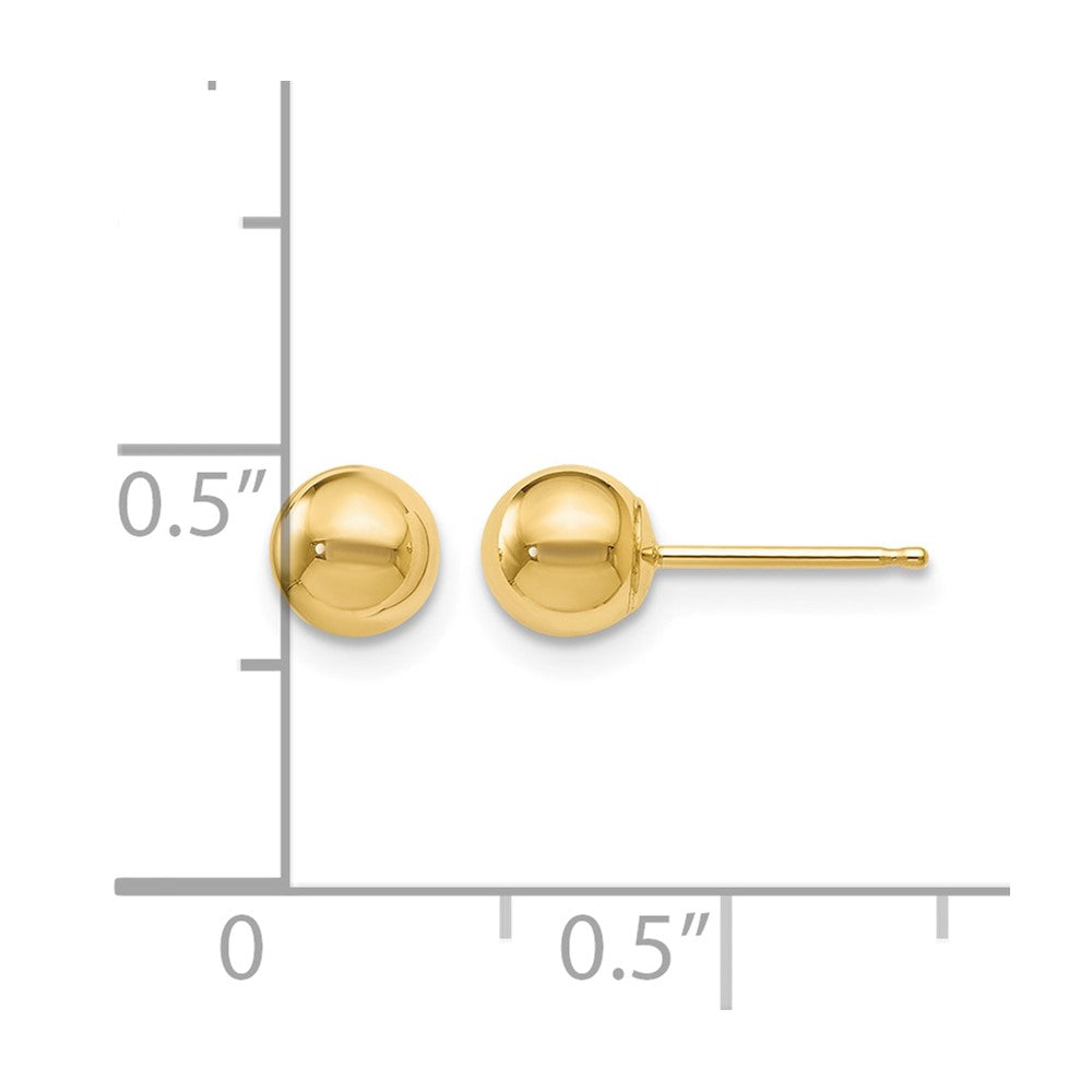 10K Polished Ball Post Earrings