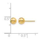 10K Polished Ball Post Earrings