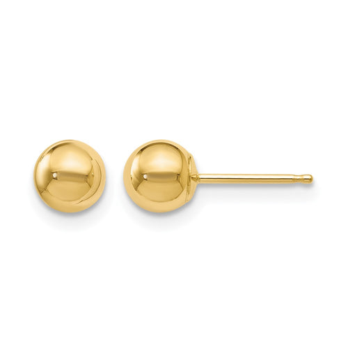 10K Polished Ball Post Earrings