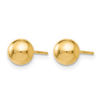 10K Polished Ball Post Earrings