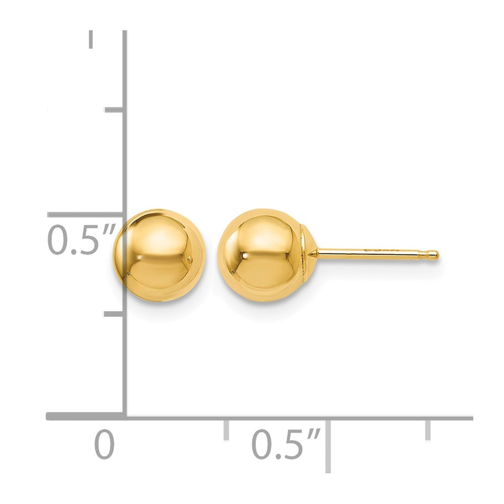 10K Polished Ball Post Earrings