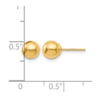 10K Polished Ball Post Earrings