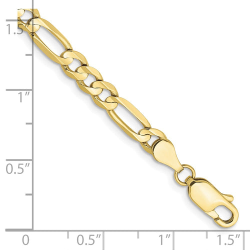 10k 4.5mm Concave Open Figaro Chain