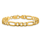 10k 6.75mm Concave Open Figaro Chain
