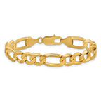 10k 8.75mm Concave Open Figaro Chain