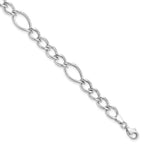 10K White Gold Polished Link Bracelet