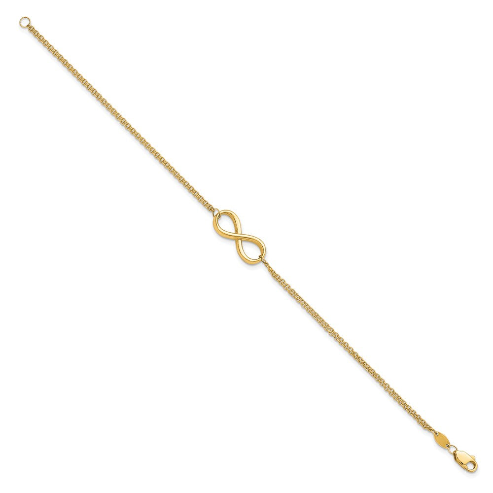 10K Polished Infinity Bracelet