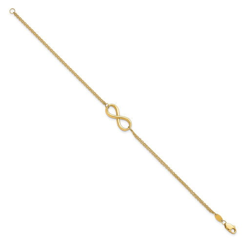 10K Polished Infinity Bracelet