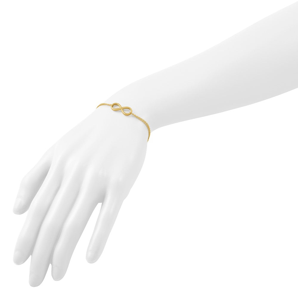 10K Polished Infinity Bracelet