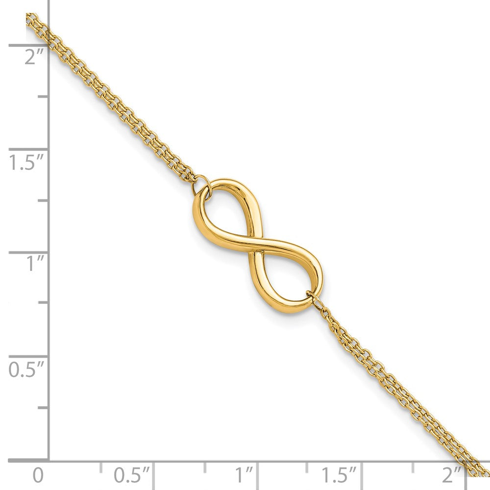 10K Polished Infinity Bracelet