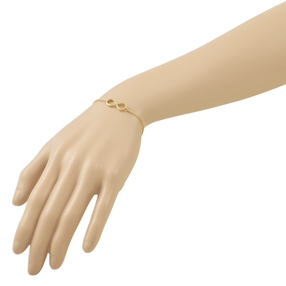 10K Polished Infinity Bracelet